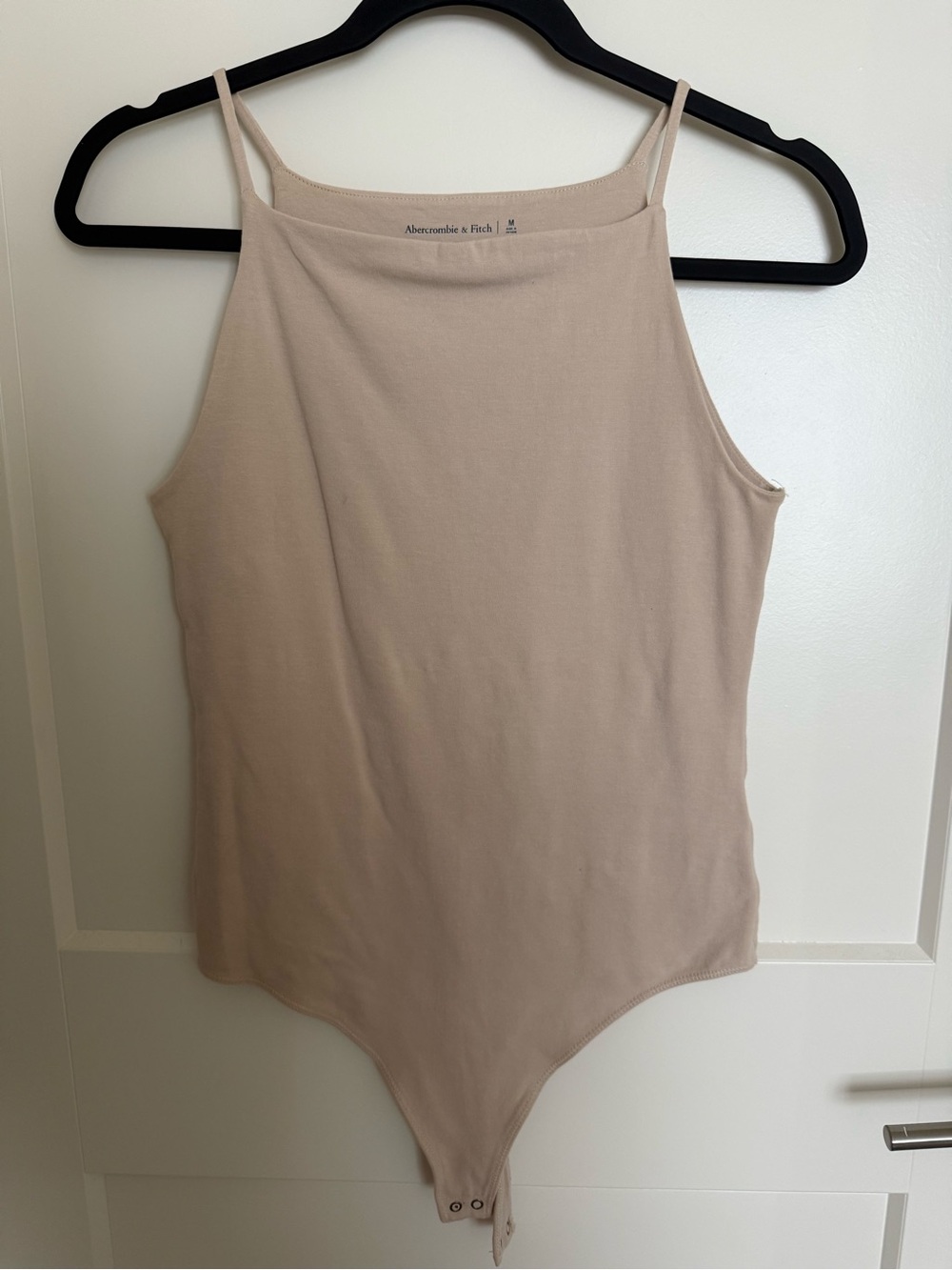 Abercrombie & Fitch Beige High Neck Tank Top Bodysuit